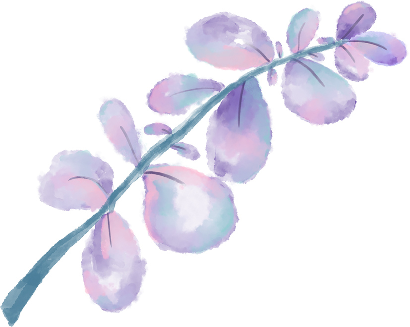 Watercolor Purple Flower